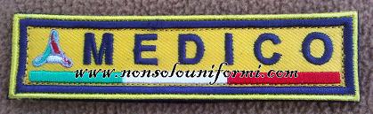 Listello ricamato MEDICO con logo PC. 03