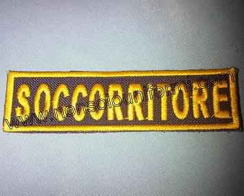 Listello Ricamato 25X100mm c. velcro "SOCCORRITORE" 02 Listello Ricamato 25X100mm c. velcro "SOCCORRITORE" 02