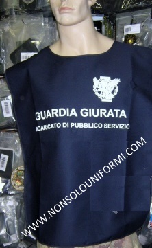 Gradi Tubolari nero bordo azzurro Guardie Giurate Polizia Privata Vigilanza  GPG