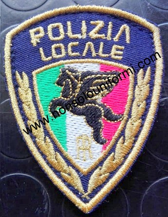 Scudetto ricamato Polizia Locale PEGASO