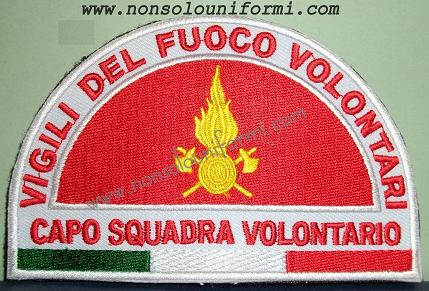 Ricamo 110X70mm c. velcro VV.FF.VOL."CAPO SQUADRA"