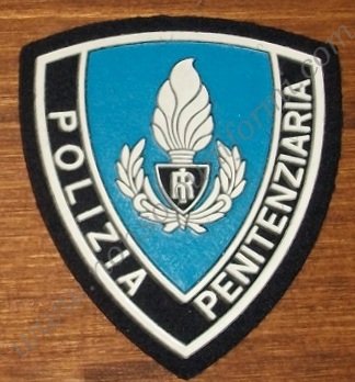 Scudetto da braccio gommato c. velcro "POLIZIA PENITENZIARIA"