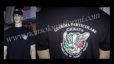 T-Shirt nera stampa a colori GPG-IPS 