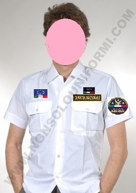 Camicia policot. M/C tipo militare bianca Camicia policot. M/C tipo militare bianca