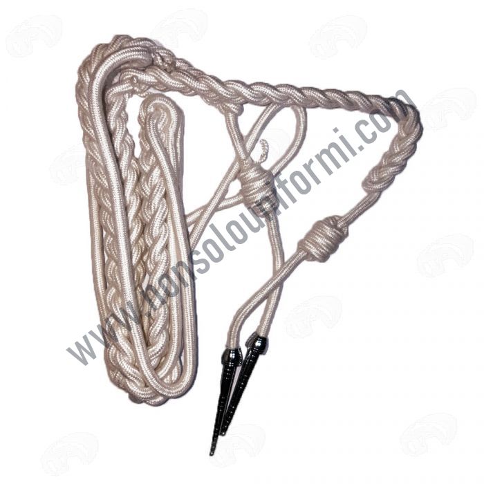 Cordone bianco di rappresentanza con punatali ottone Cordone bianco di rappresentanza con punatali ottone
