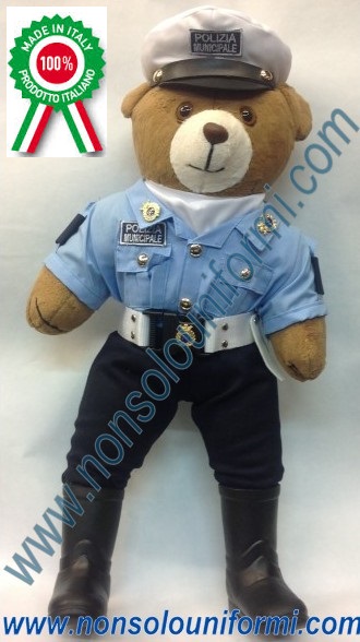 Orsetto Peluche con Divisa Vigili - Polizia Locale h. 540 mm Orsetto Peluche con Divisa Vigili - Polizia Locale h. 540 mm