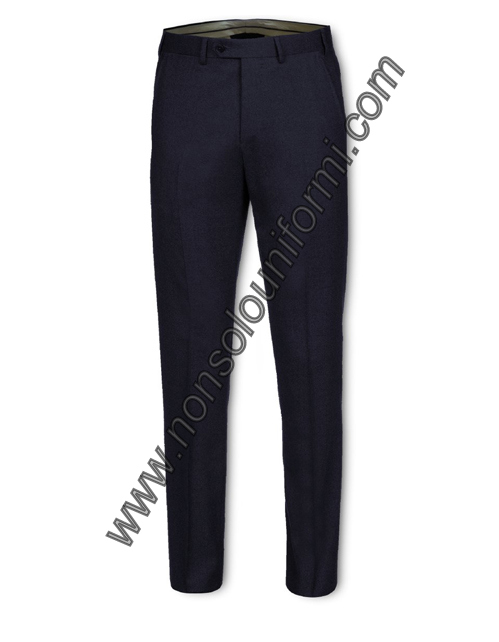 Pantalone classico in fresco di lana per divisa Col. Blu