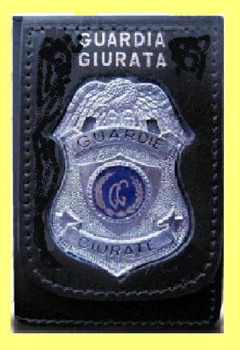 Portatessera placca scudo GUARDIA GIURATA Portatessera placca scudo GUARDIA GIURATA